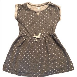 Cat & Jack Dress Gray White Hearts